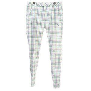 Puma Mens Golf Tech Trousers Pants Moisture Wicking Plaid 30x32 NWT MSRP $95